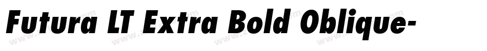 Futura LT Extra Bold Oblique字体转换